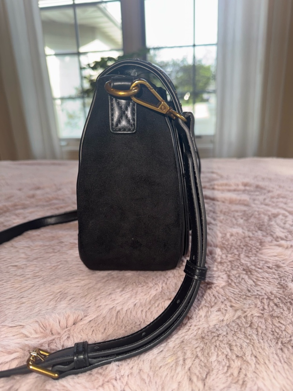 Rachel Zoe Studded Saddle Crossbody Bag - Picture 2 of 8